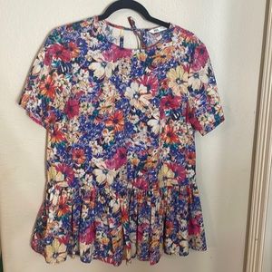 Zara floral blouse